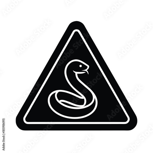 Snake Warning Icon Background