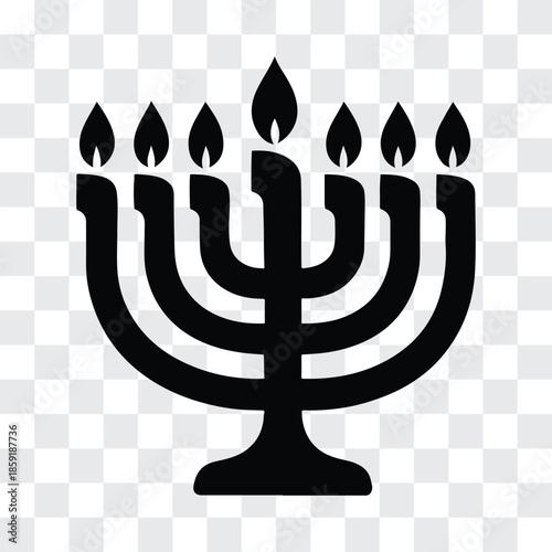 Hebrew Hanukkah Symbol Silhouette