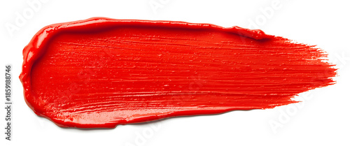 Vibrant Stroke of Color: A close-up of a dynamic streak of luscious red paint, a testament to the power of artistic expression. A striking visual for creativity