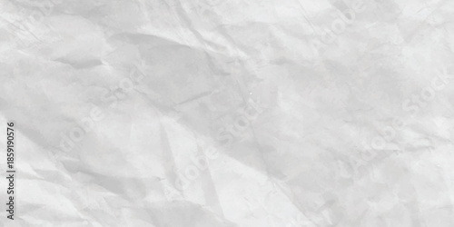 A bright and clean white crumpled paper texture background with visible creases and wrinkles