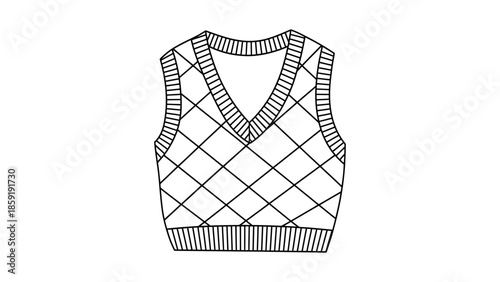 Classic argyle knit sweater vest, a timeless fashion staple for any wardrobe.