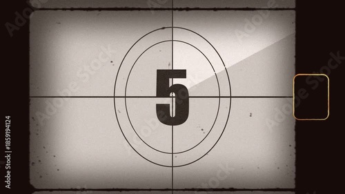 retro countdown animation 10 to 0 number 4k video