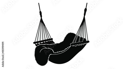 Cozy person relaxing in a comfortable hammock outdoors.