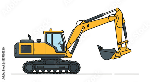 Heavy duty excavator machine for construction and excavation work
