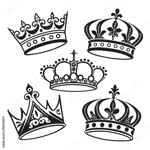 Collection of ornate crowns