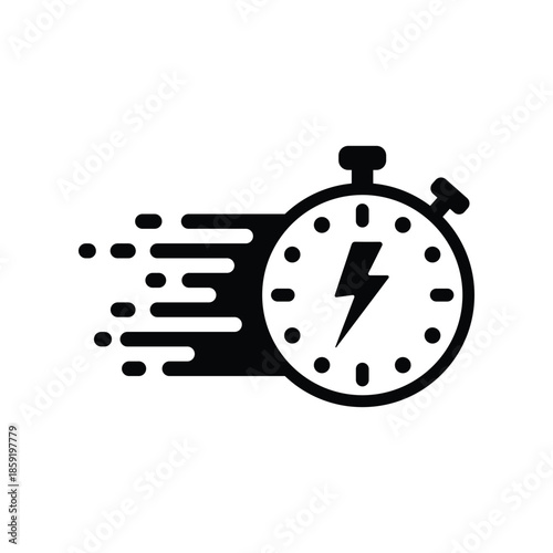 The stopwatch icon shows the exact time, the clock is very fast.