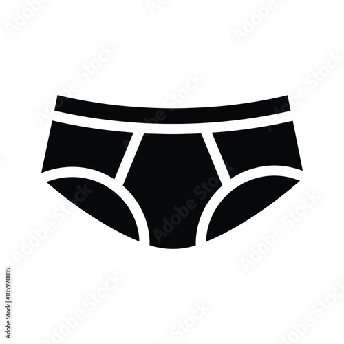 Black Underwear Icon Simple