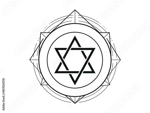Mystical Star of David within a complex geometric seal design.