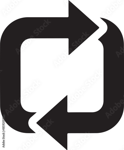 Simple refresh icon on white background