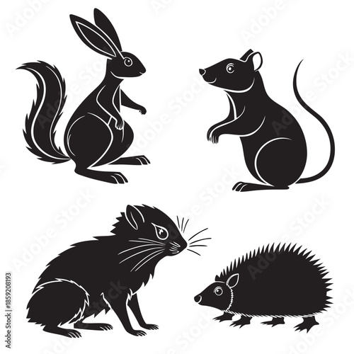 Silhouettes of animals