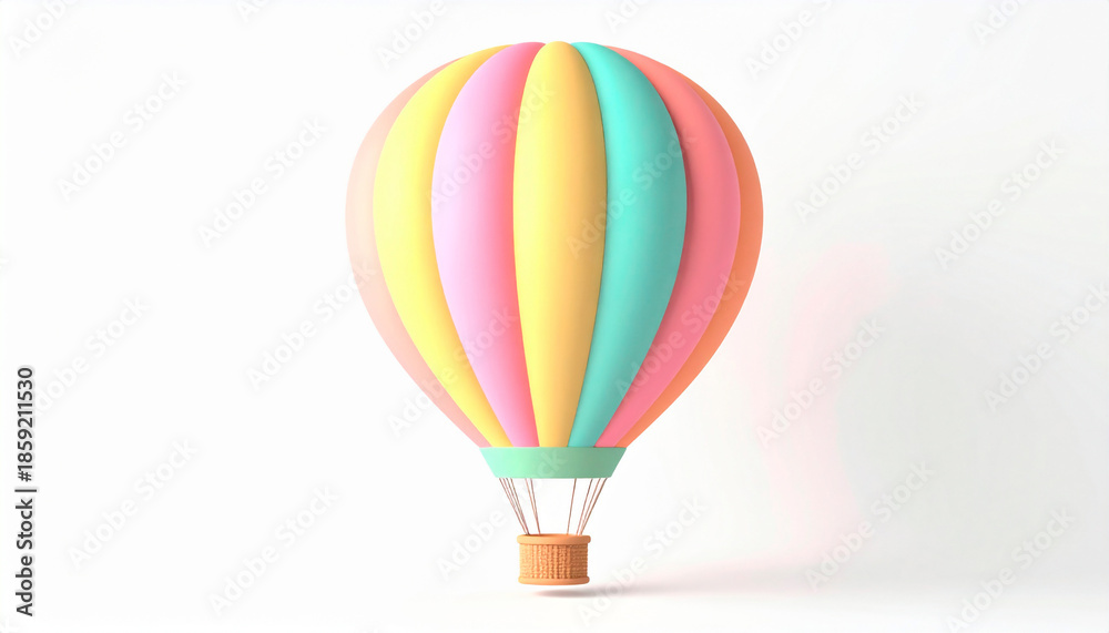 Obraz premium 可愛い気球のCGイラスト素材