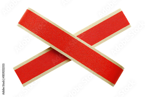 Red Adhesive Tape on White Background