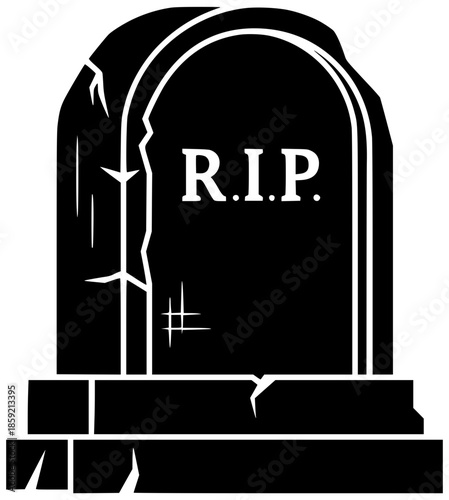 tombstone illustration grave silhouette cemetery logo halloween icon death outline spooky scary graveyard gravestone creepy dead memorial horror rip shape and vector graphic background