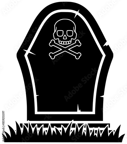tombstone illustration grave silhouette cemetery logo halloween icon death outline spooky scary graveyard gravestone creepy dead memorial horror rip shape and vector graphic background
