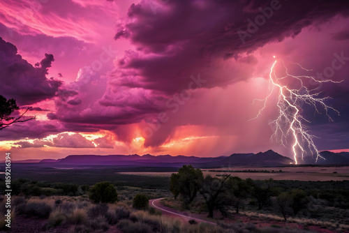 sunset in the mountains