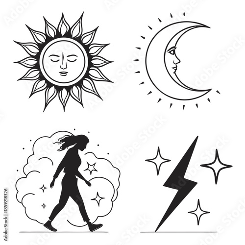 Celestial and mystical illustration