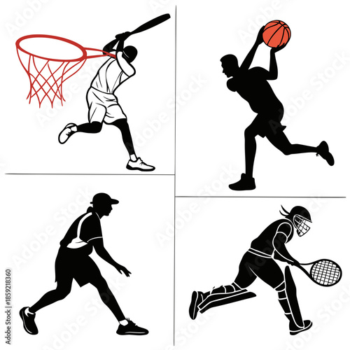 Sports silhouettes