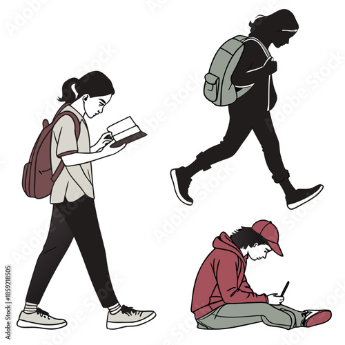 Students engaged with technology