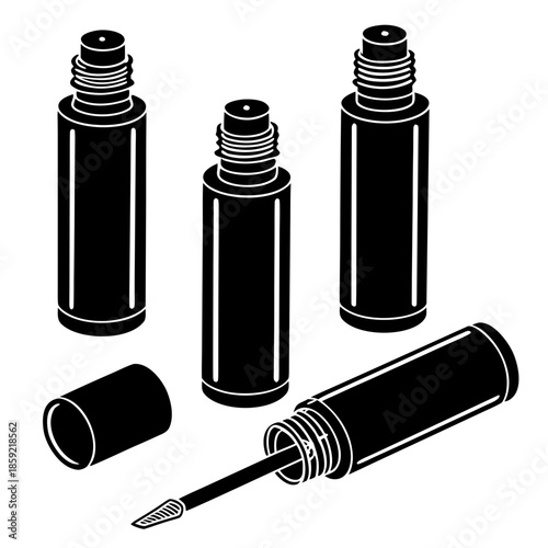 Collection of mascara bottles