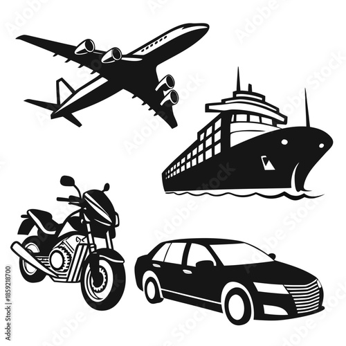 Various modes of transportation