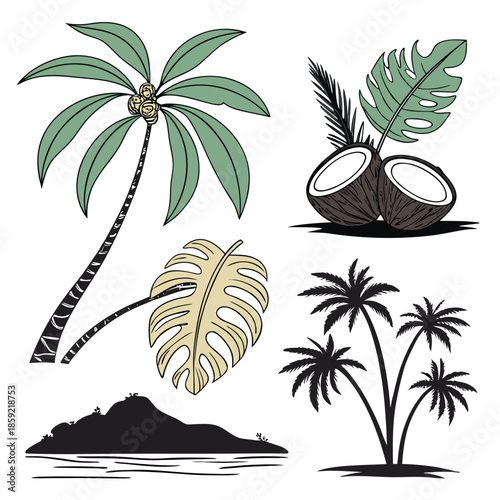 Tropical paradise illustration