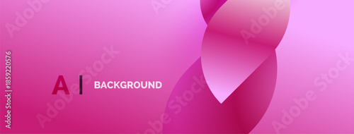 Pink abstract background. Gradient shades create flowing shapes. Text reads AI BACKGROUND in simple font. Modern design element.