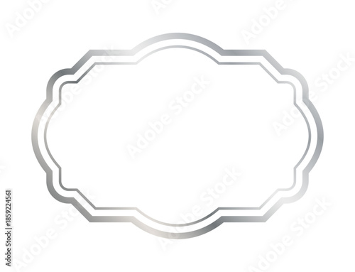 シルバーのシンプルフレーム