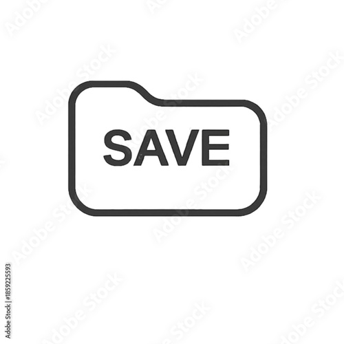 Save settings line icon, black outline store configuration and apply changes symbol isolated on transparent background