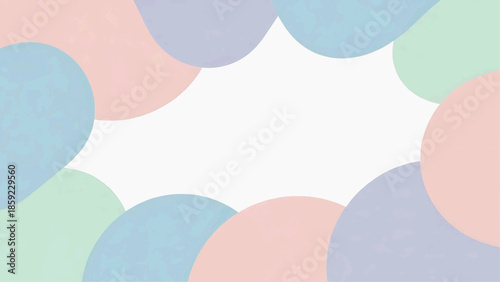 A colorful illustration of pastel globes on a white background