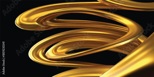 Abstract 3D digital backdrop featuring a blue glowing circle pattern with a liquid swirl texture and energy wave motion in a spiral vortex space illustration