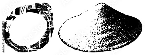 ancient stone artifacts isolated