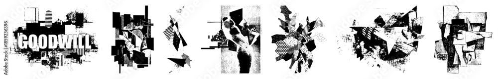 Obraz premium good will abstract geometric collage