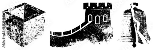 Three symbols cube great wall bell