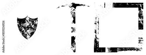 shield pickaxe frame vector