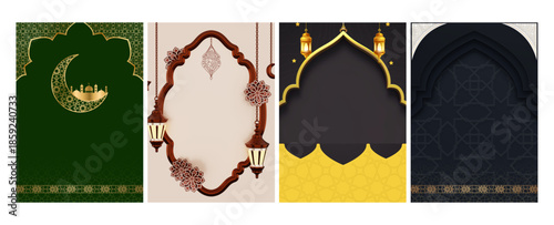 Elegant collection of islamic ornamental backgrounds for spiritual celebrations