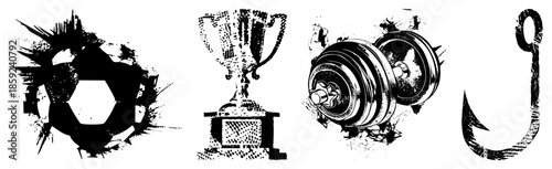 sports trophy weight fishing hook