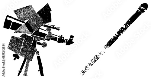 telescope pointing at