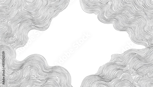 White Banner Background with Abstract Vector Graphic Design Pattern Template