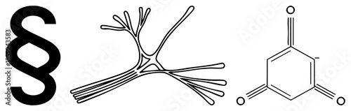 scientific symbols and molecular structures