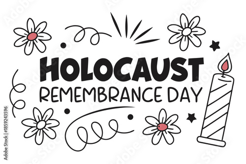 HOLOCAUST REMEMBRANCE DAY vector illustration 