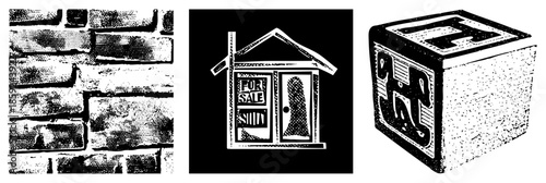 brick wall texture for sale house cube vector