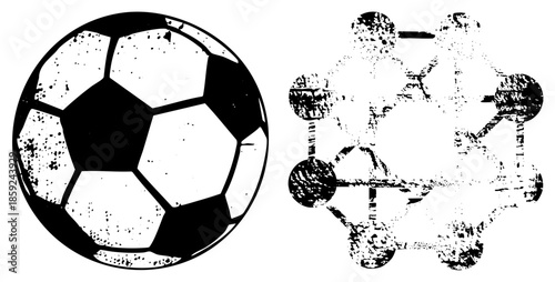 soccer ball and team formation diagram