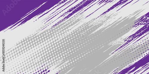 Abstract art using the main colors of purple, gray and white, with lines and small dots that create a sense of movement and energy that is free and natural, blending together perfectly.