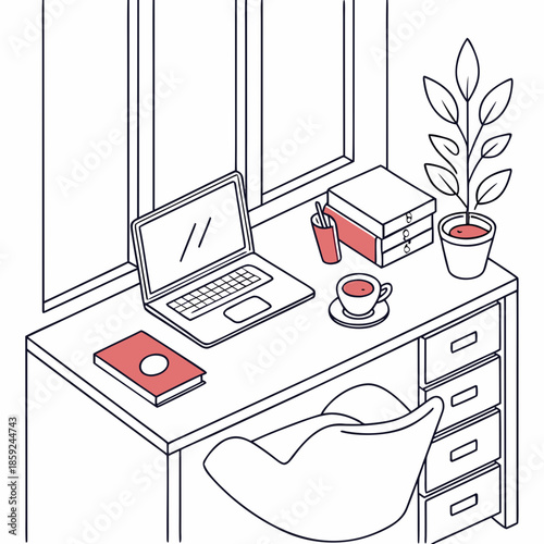 Modern home office setup