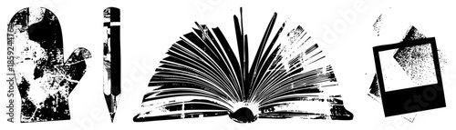 gloves pencil book set