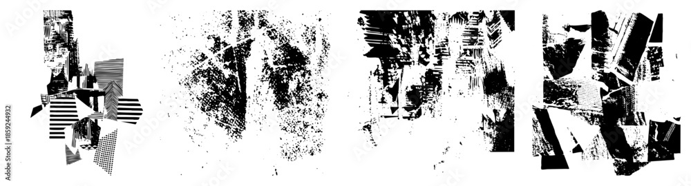 Obraz premium abstract geometric shapes fragmented composition