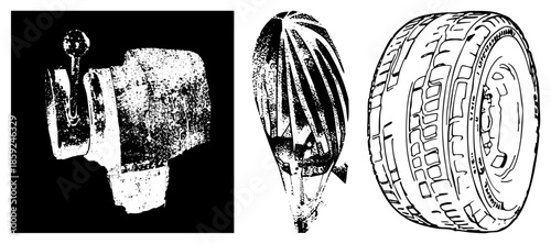 Industrial valve handle mechanical gear wheel tire