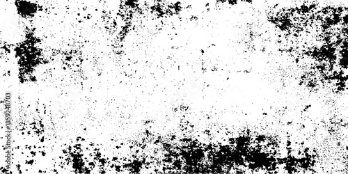 Dirty or dust film grain speck grit grunge overlay on white background grain noise particles dot line grunge texture dust noise black and white texture vector. Distressed overlay texture,