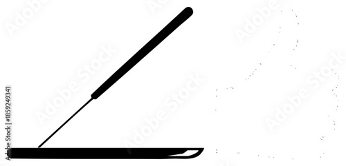 Incense stick burning emitting smoke