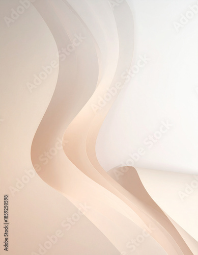 柔らかな光と霧が広がるミニマル抽象背景,　AI生成画像